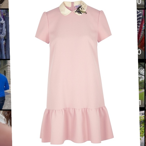 COPY - Red Valentino Blush appliquéd cady dress - Picture 2 of 11